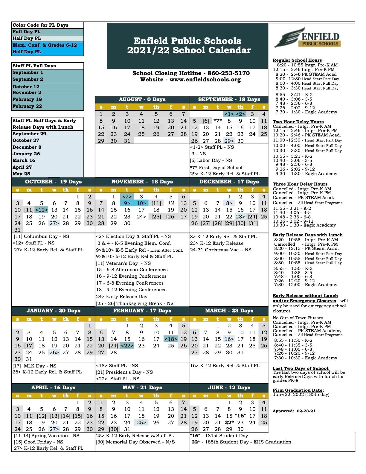 EPS 20212022 School Year Calendar Released (Updated Feb 23 2021)